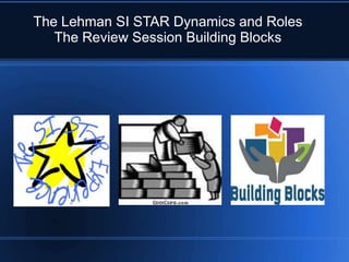 The Lehman SI STAR Dynamics and Roles The Review Session Building Blocks 