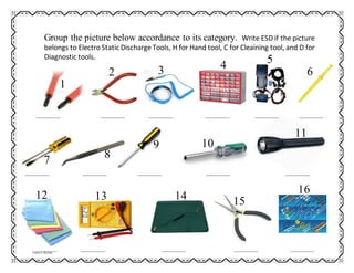 Sim in ICT four categories of pc hardware servicing hardware tools PPT