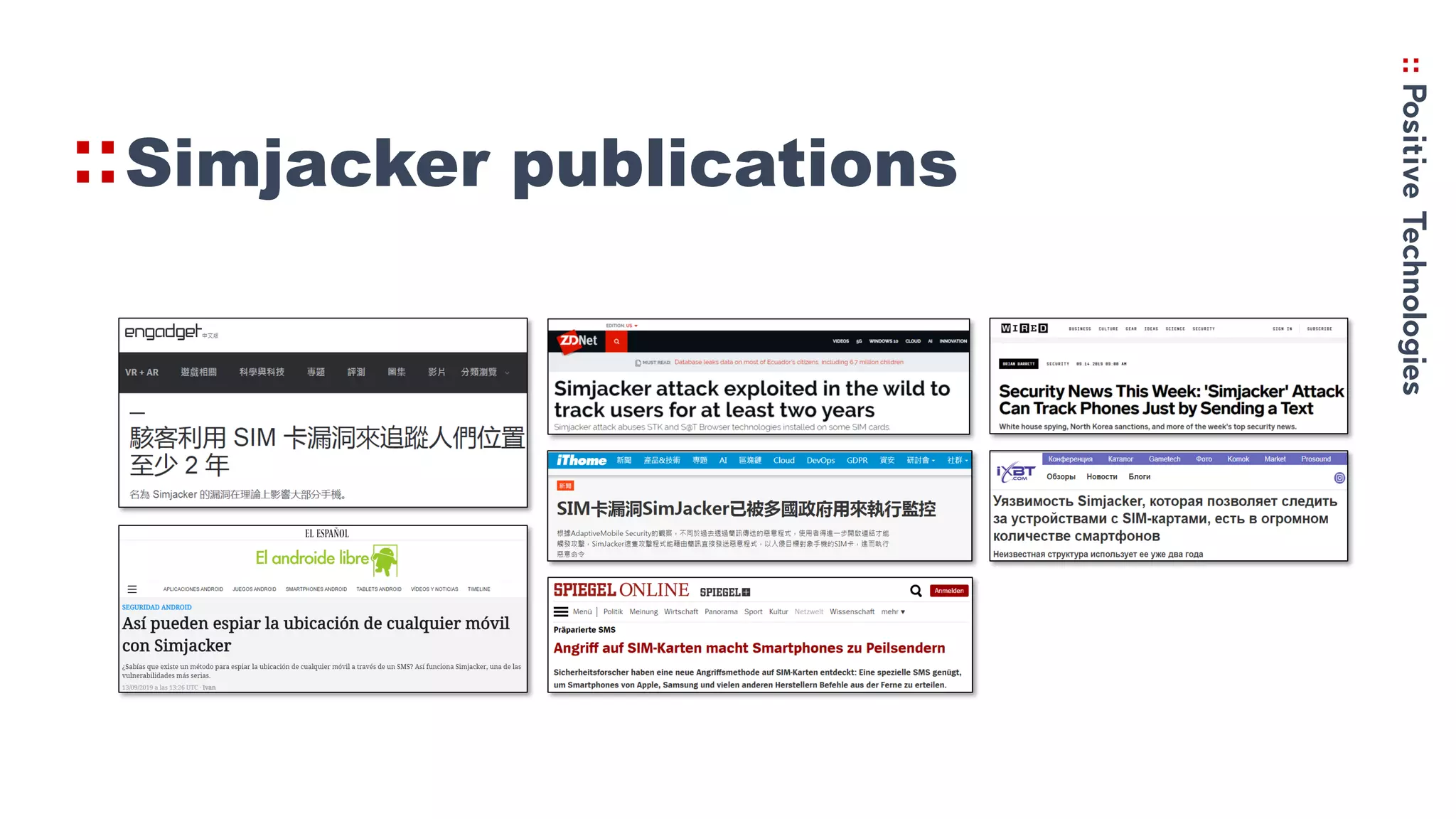 Simjacker publications
 