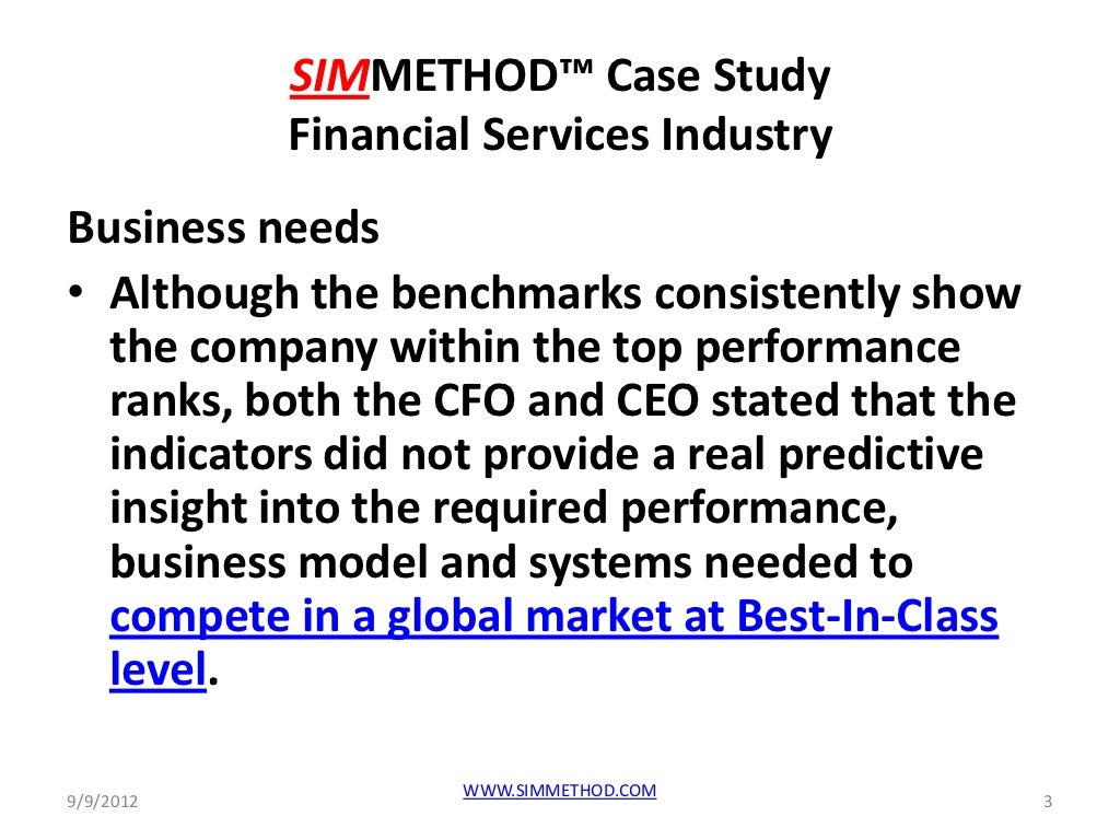 Simmethod financial services case study