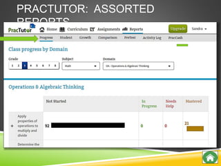 PRACTUTOR: ASSORTED
REPORTS
 