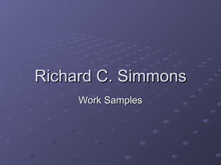 Simmons Work Samples