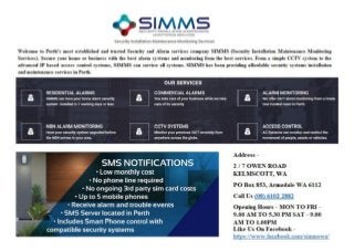Simms (security installation maintenance monitoring services perth) services