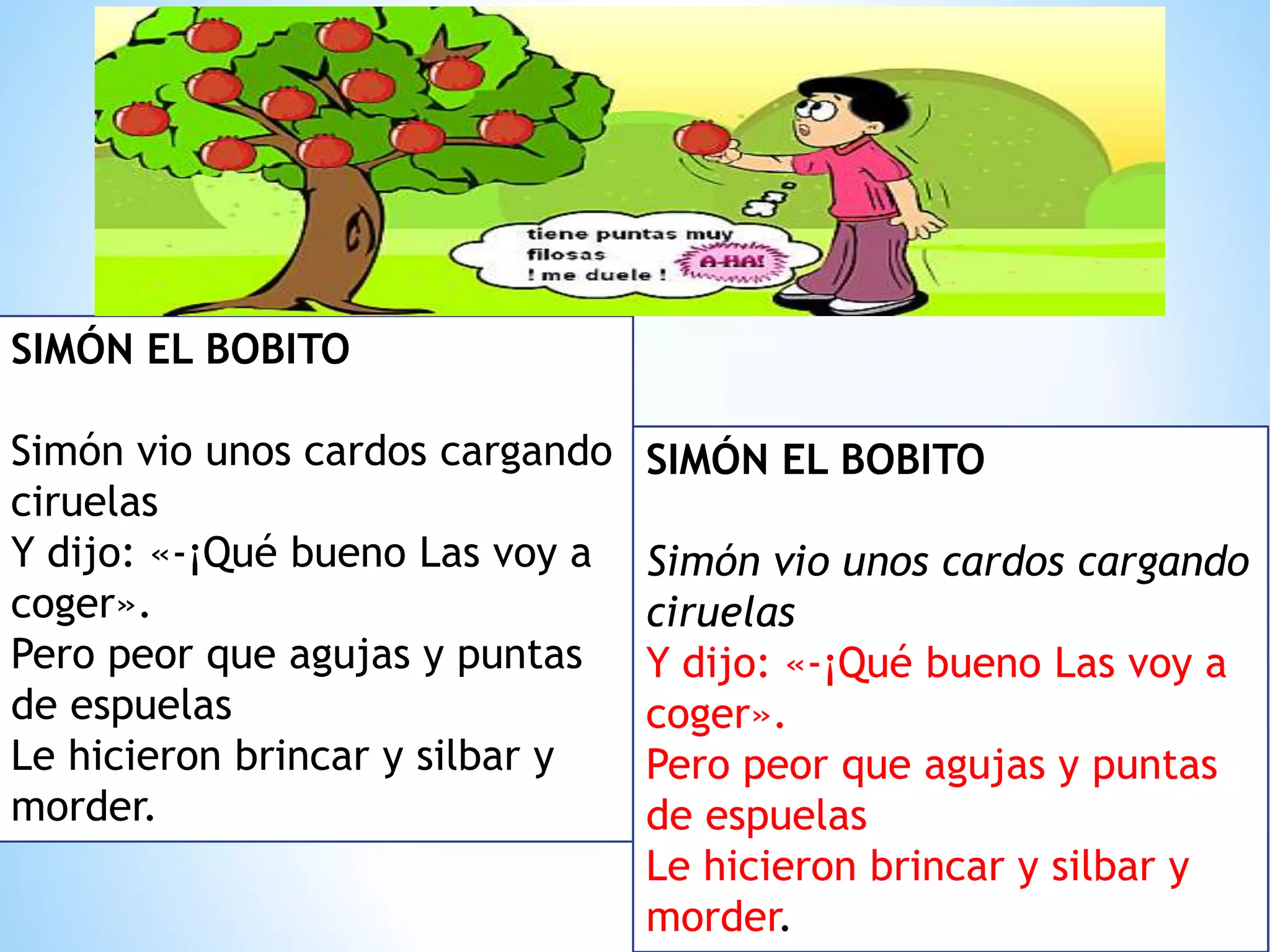 Simón el bobito teatro | PPTX