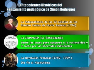 La independencia de las 13 colonias de los
Estados Unidos de Norte América (1776)



La Ilustración (La Enciclopedia).
Sentó las bases para apegarse a la racionalidad y
la lucha por las libertades individuales.



La Revolución Francesa (1789- 1799 ).
Dio fin al Absolutismo
 