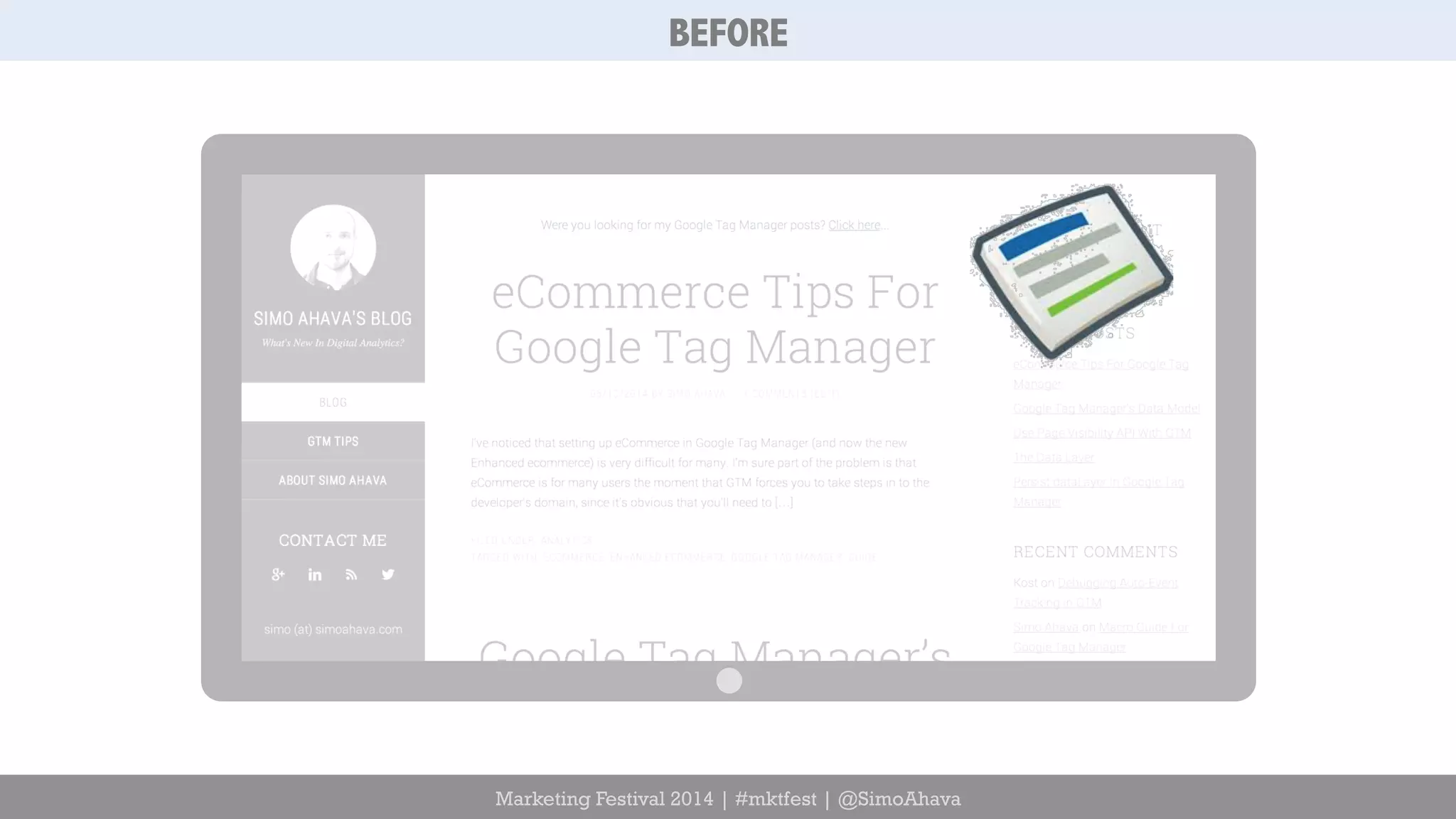 BEFORE 
Marketing Festival 2014 | #mktfest | @SimoAhava 
 