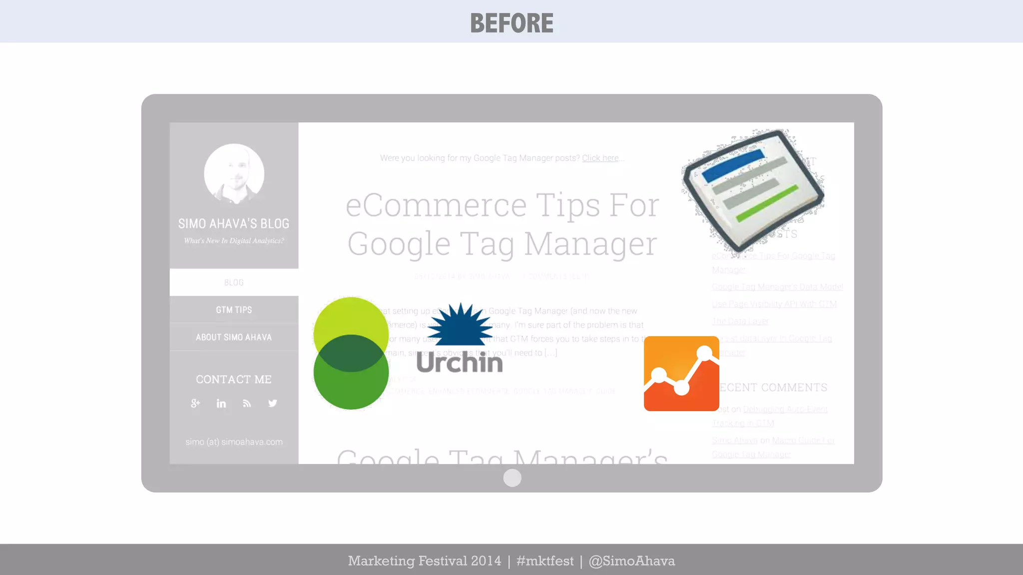 BEFORE 
Marketing Festival 2014 | #mktfest | @SimoAhava 
 