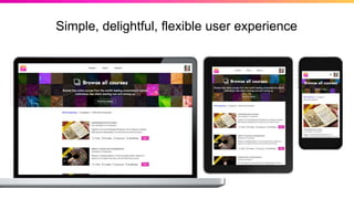 Simple, delightful, flexible user experience
 