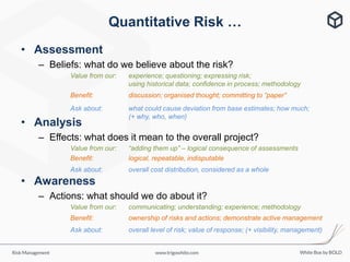 User friendly risk management - Simon White | PDF