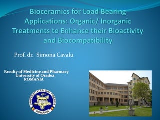Prof. dr. Simona CavaluFaculty of Medicine and PharmacyUniversity of OradeaROMANIA  