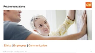 11 
Recommendations 
recomandari 
Ethics | Employees | Communication 
 