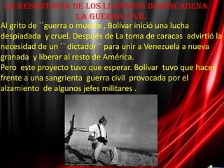 PRIMERAS DERROTAS INDEPENDENTISTAS<br />A partir de 1808, se inició la definitiva lucha por la independencia en las coloni...