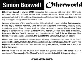 Simon Boswell The And Otherworld PPT