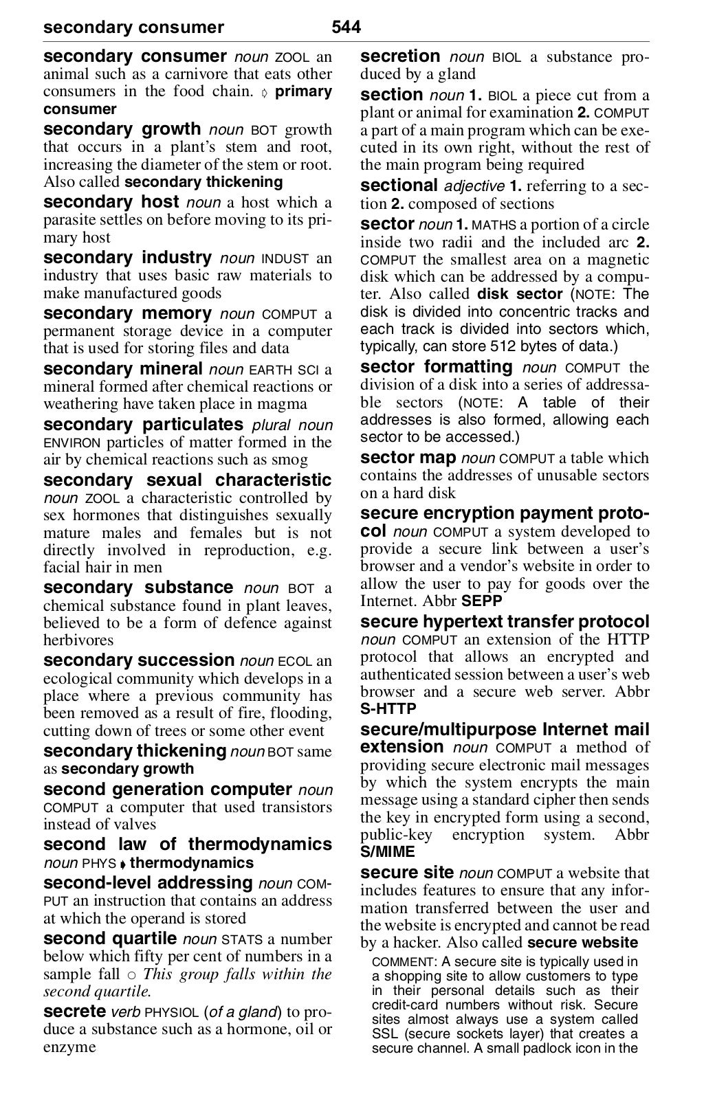 Dictionary of Science and Technology