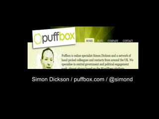 Simon Dickson / puffbox.com / @simond 