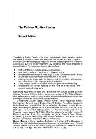 Simon during the cultural studies reader | PDF