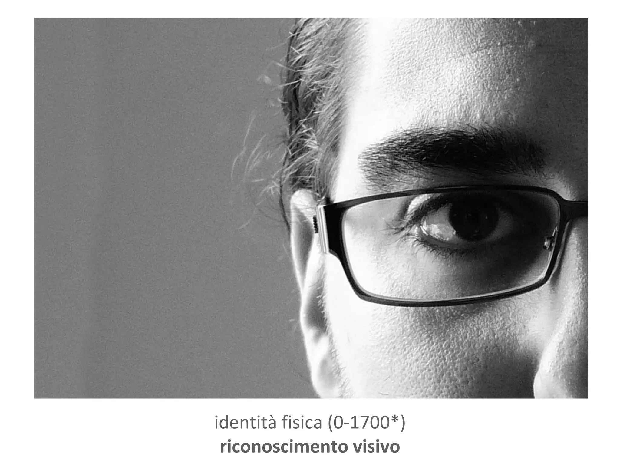identità fisica (0-1700*)
 riconoscimento visivo
 