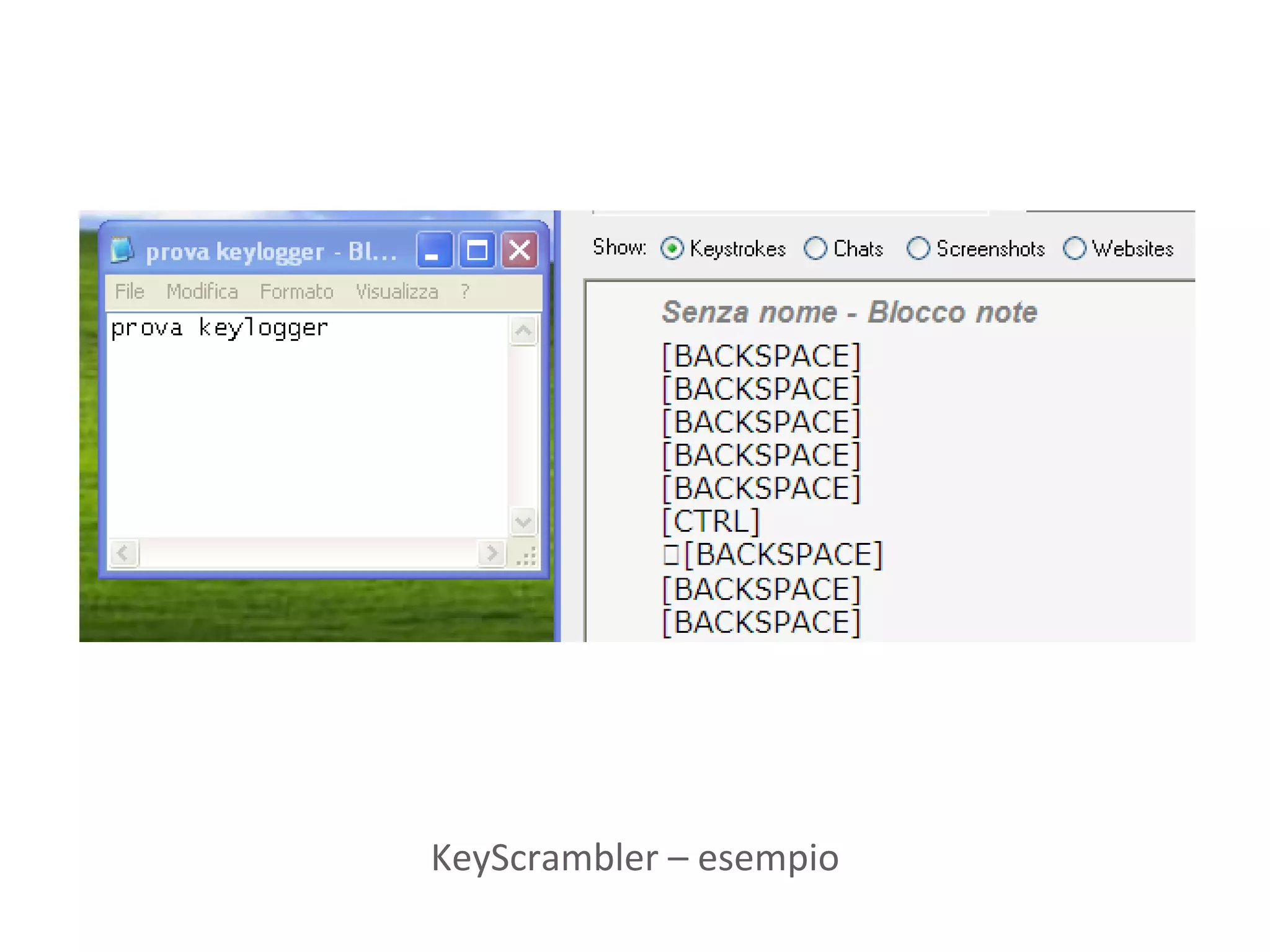 KeyScrambler – esempio
 