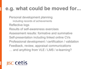 what information that supports these processes could be used by  