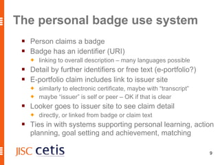 System Badge Example Some requirements for badge systems | PDF