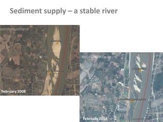 Sediment supply – a stable river
February 2008
February 2014
 
