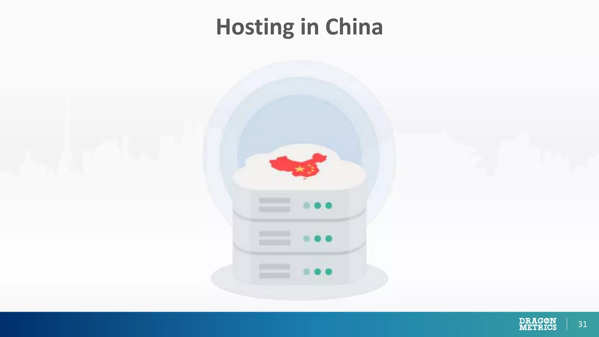 31
Hosting in China
 