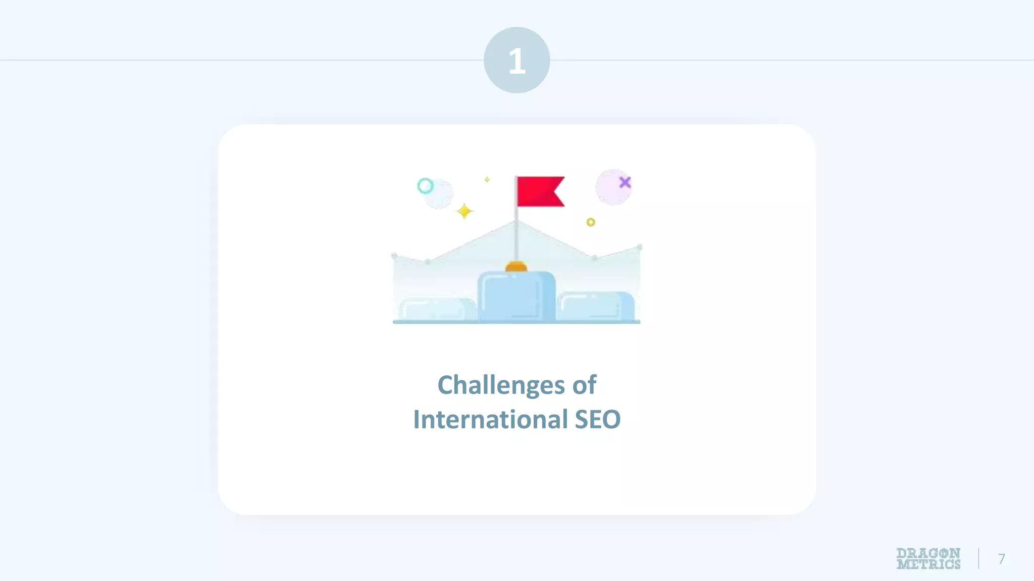 7
1
Challenges of
International SEO
 