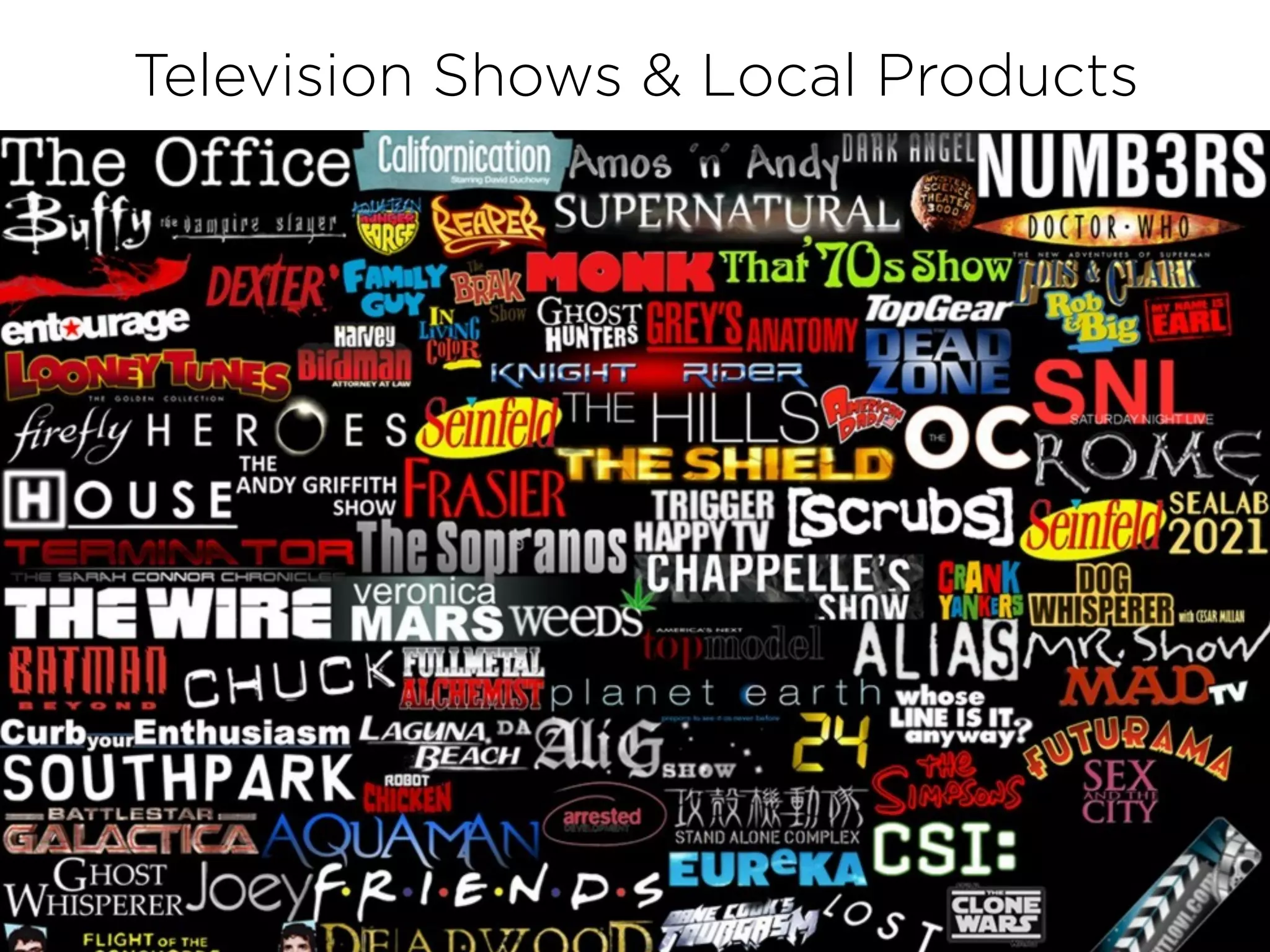 Television Shows & Local Products
 