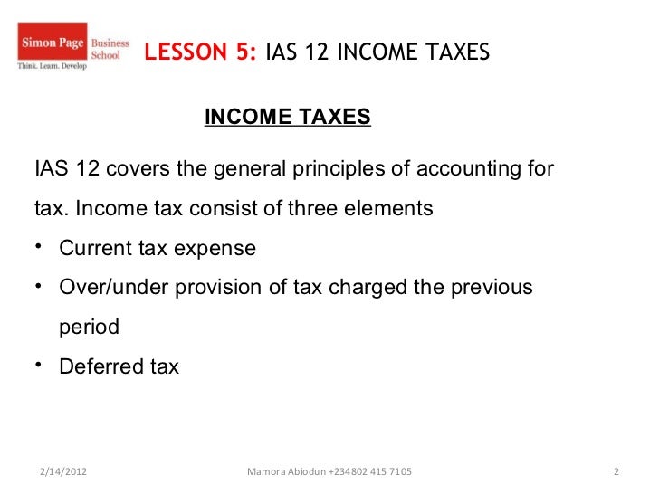 IAS 12 TAX