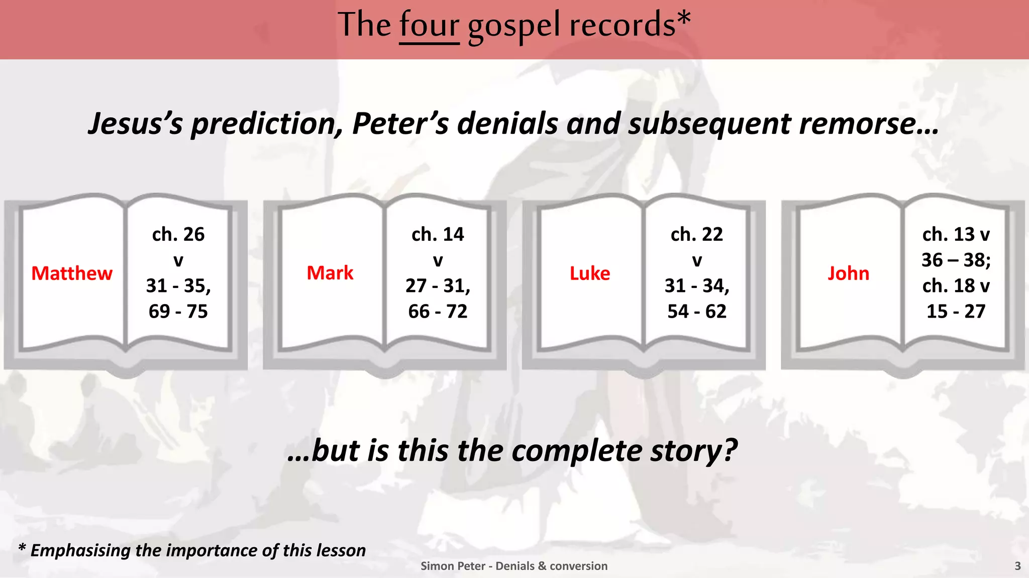 Simon Peter - Denials and conversion | PPT