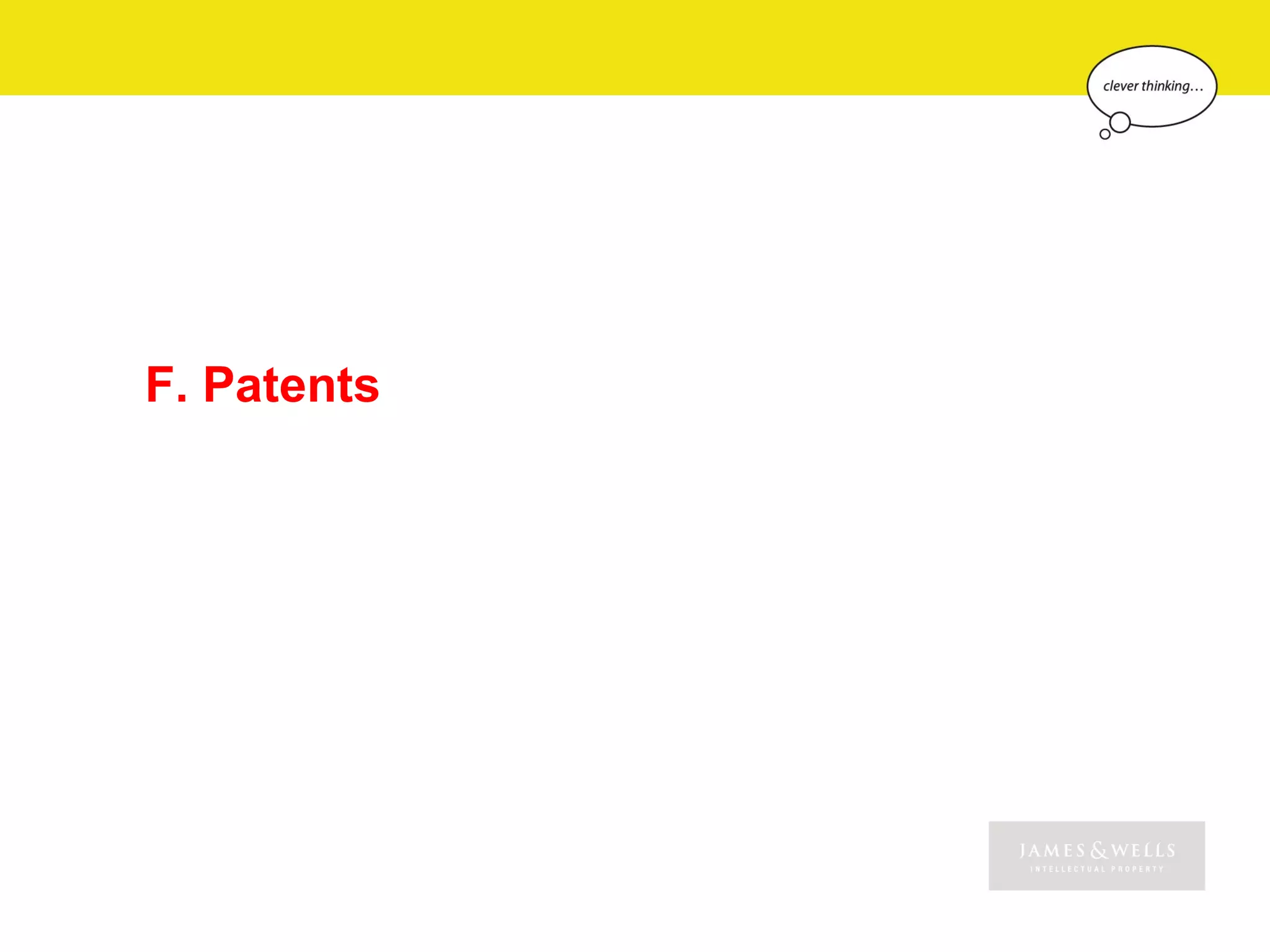 F. Patents
 