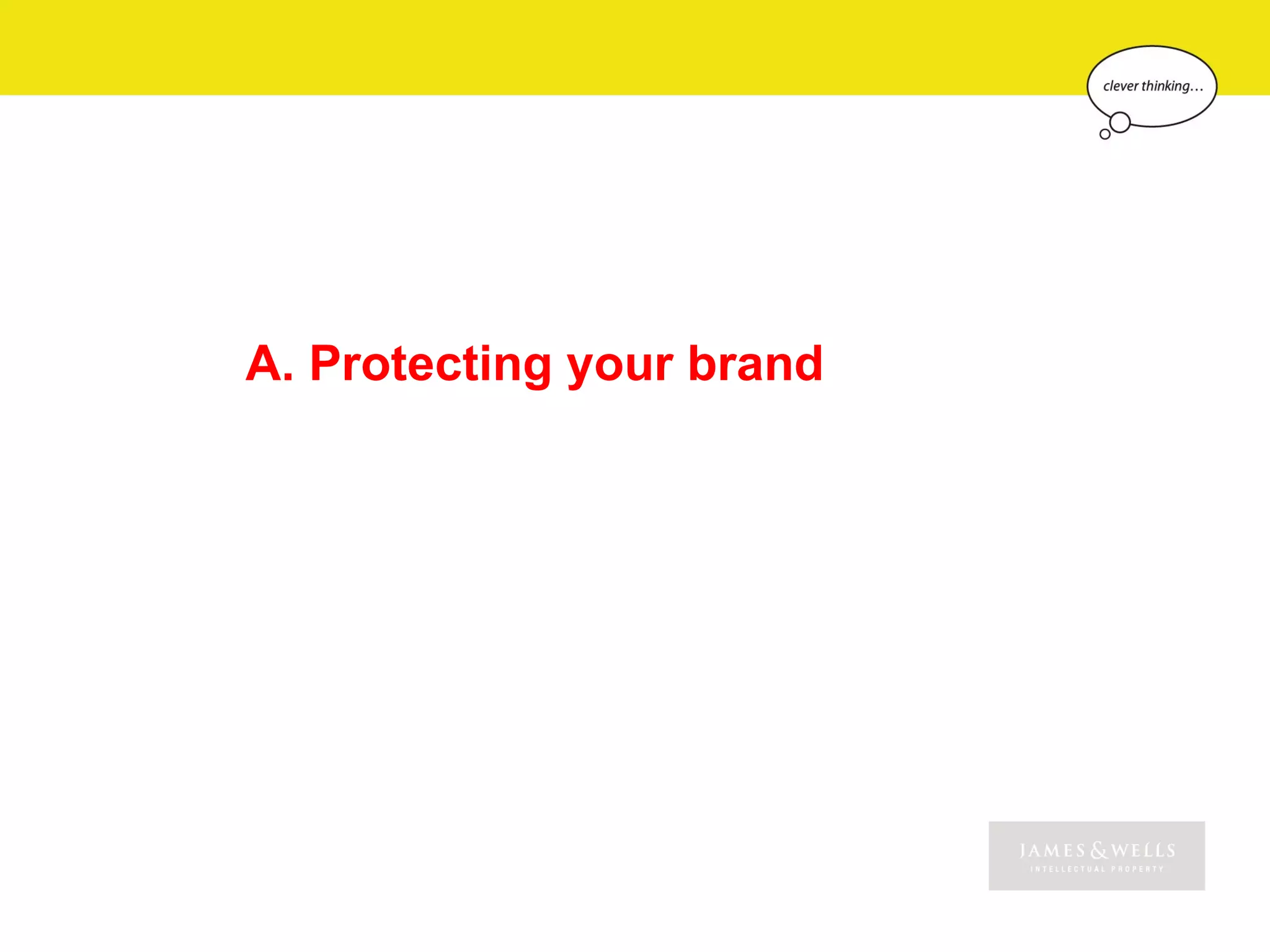 A. Protecting your brand
 