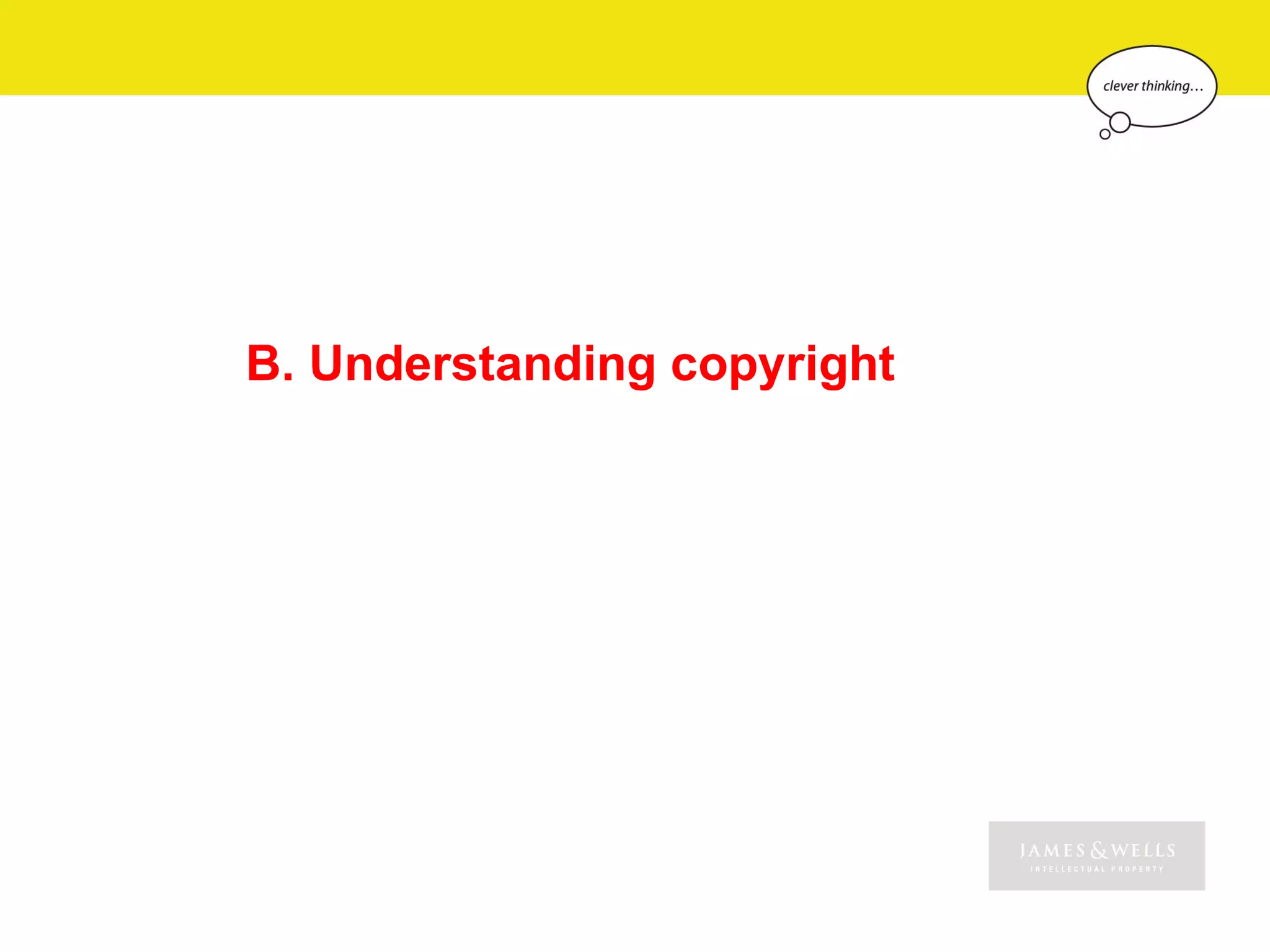 B. Understanding copyright
 