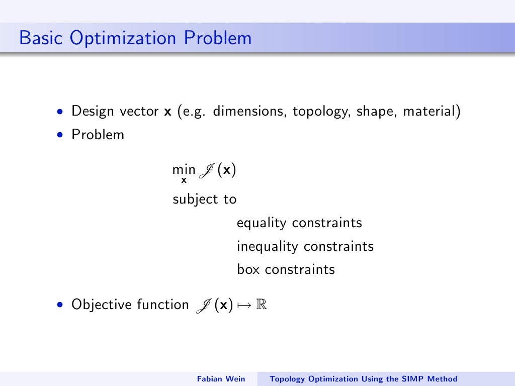 Simp Method For Topology Optimization – FFPKG