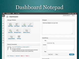 Dashboard Notepad
 