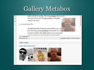 Gallery Metabox
 