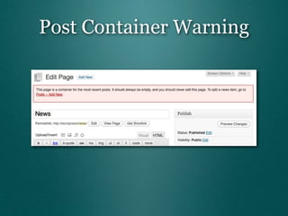 Post Container Warning
 