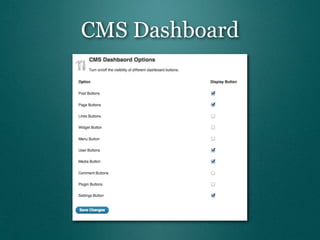 CMS Dashboard
 