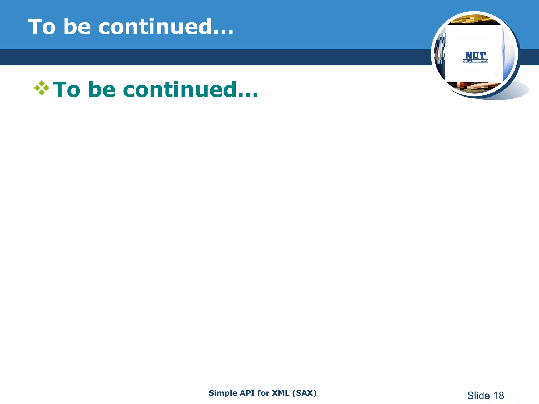 To be continued… To be continued… 