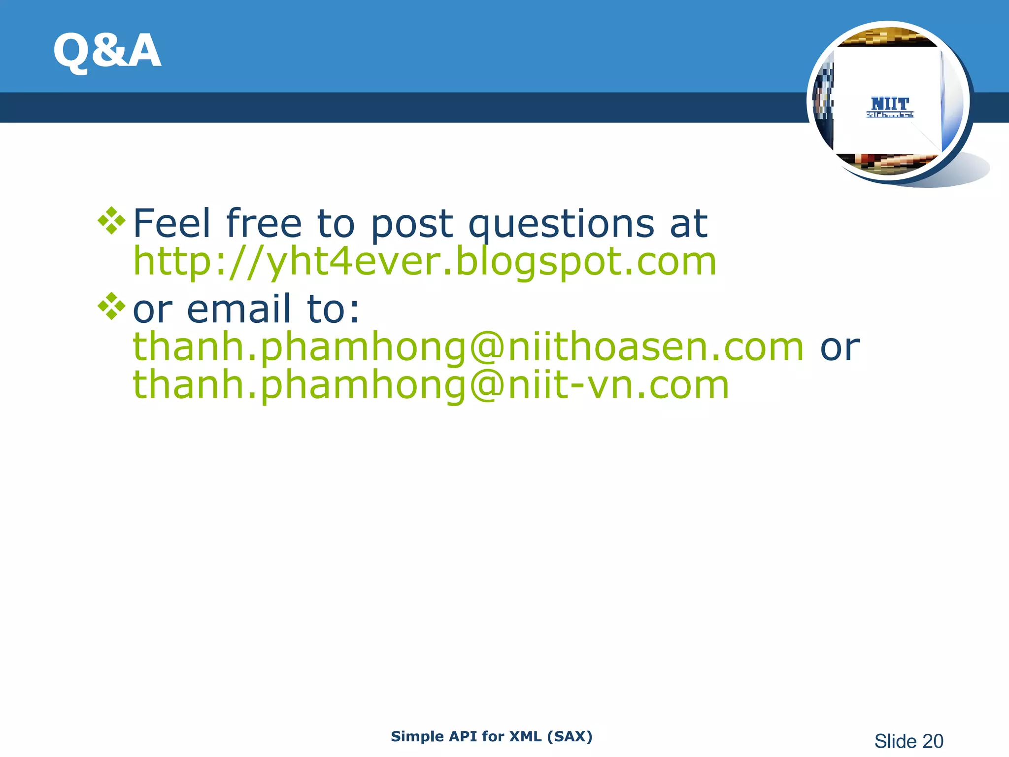 Q&A Feel free to post questions at  http://yht4ever.blogspot.com or email to:  [email_address]  or  [email_address] 