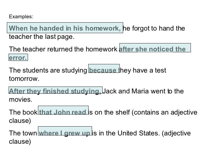 Simple, Comp, Complex Sentences