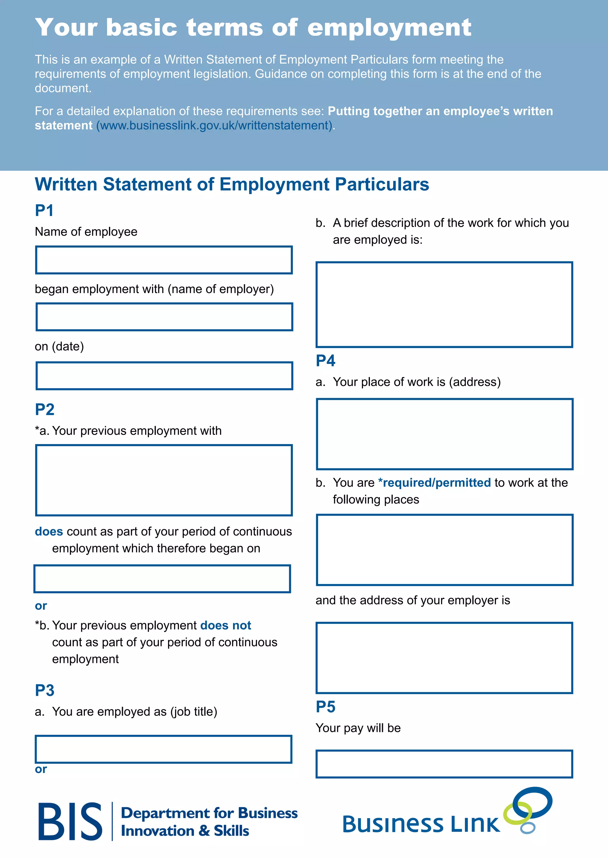 Your basic terms of employment | PDF