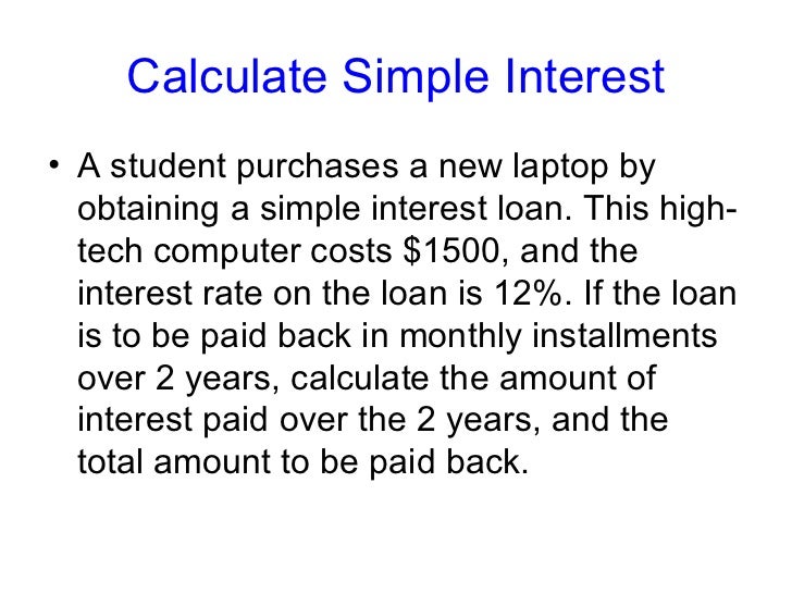 simple interest formula