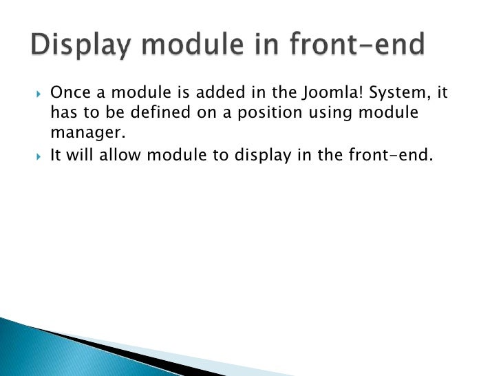 Simple module Development in Joomla! 2.5