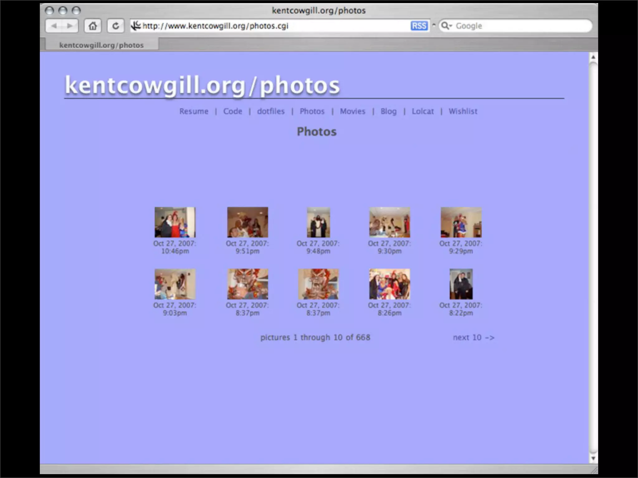 Simple Photo Processing and Web Display with Perl