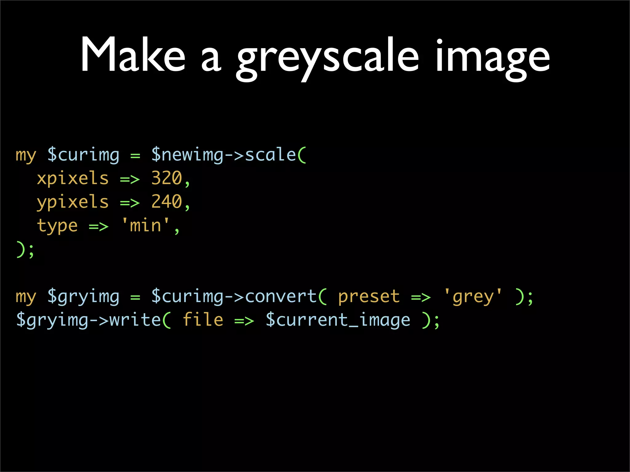 Simple Photo Processing and Web Display with Perl