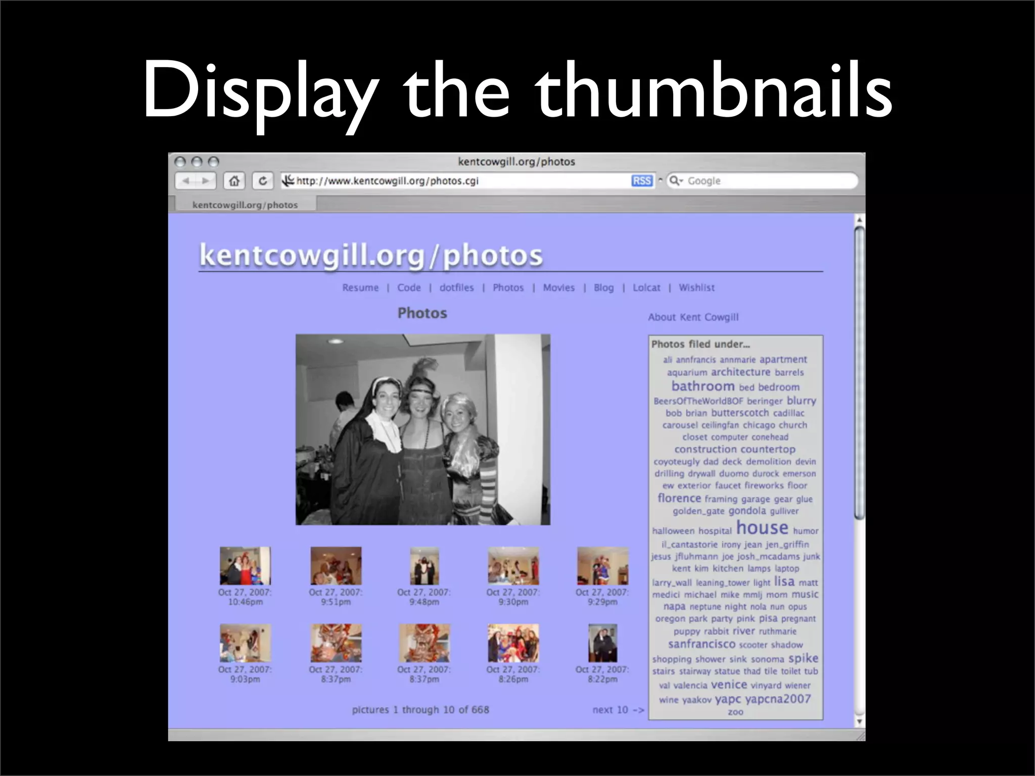 Simple Photo Processing and Web Display with Perl
