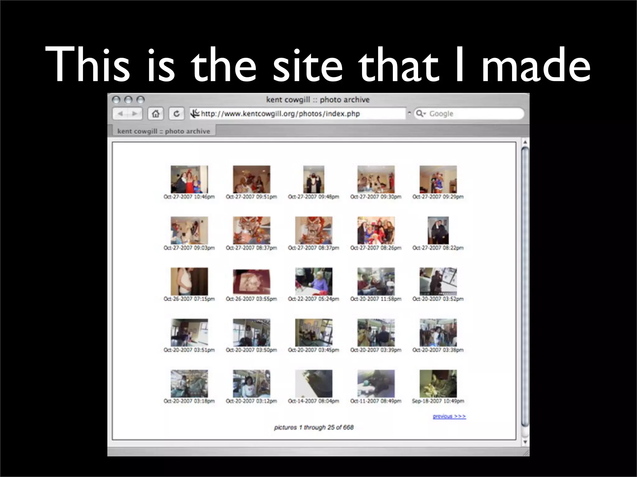 Simple Photo Processing and Web Display with Perl