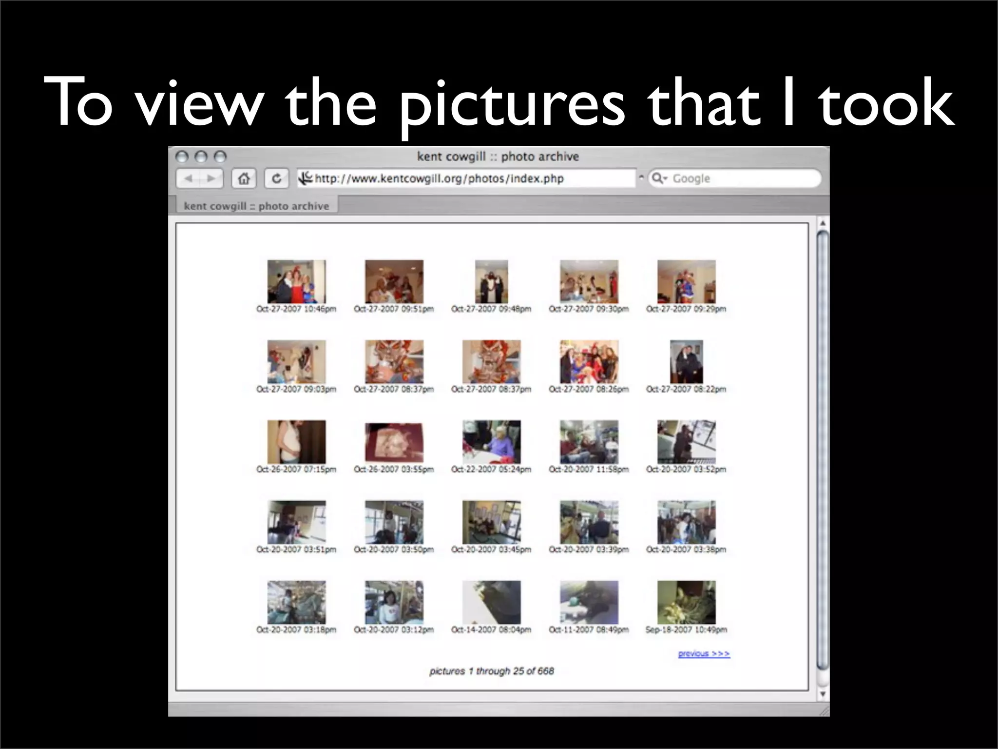 Simple Photo Processing and Web Display with Perl