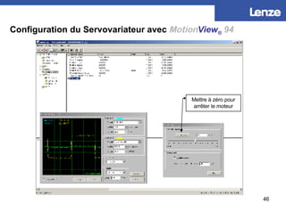 Configuration du Servovariateur avec   Motion View ®   94 Mettre à zéro pour arrêter le moteur 